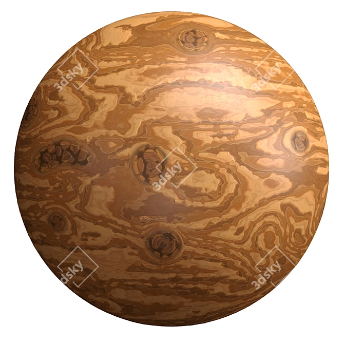 Procedural Wood Material: PBR 4k 3D model image 1