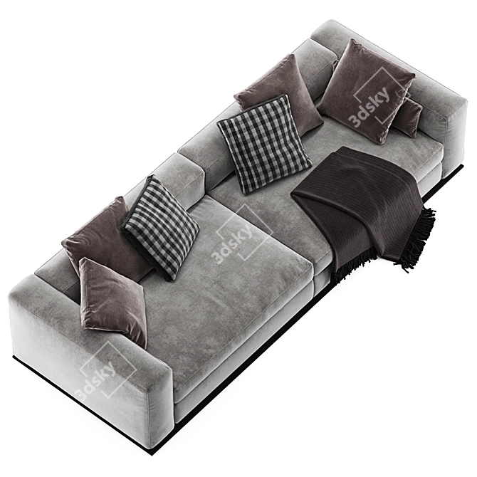 Contemporary Minotti Leonard Sofa 3D model image 4