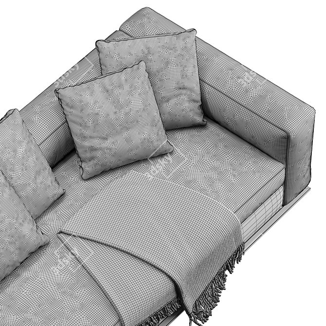 Contemporary Minotti Leonard Sofa 3D model image 5