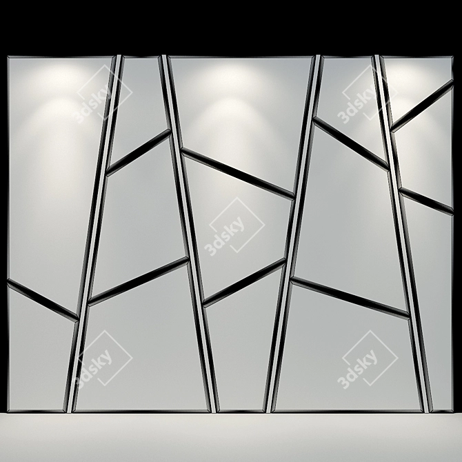 Modern Art Decor Panel 3D model image 2