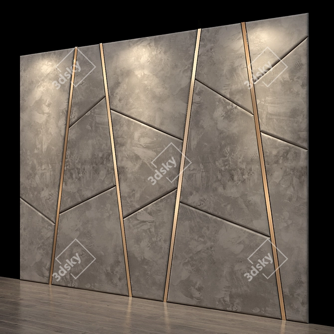 Modern Art Decor Panel 3D model image 3