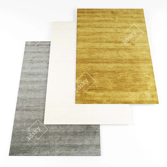 Versatile Rug Collection: 5 Textures 3D model image 1