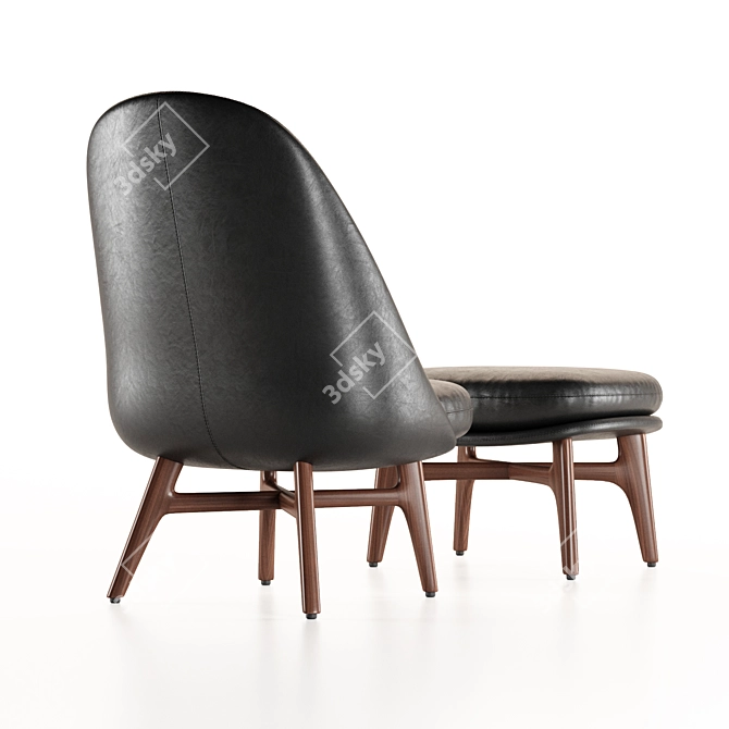 Elegant Solo Lounge Chair 3D model image 3