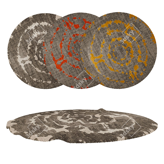 Round Carpets Set - Versatile and Stunning 3D model image 1