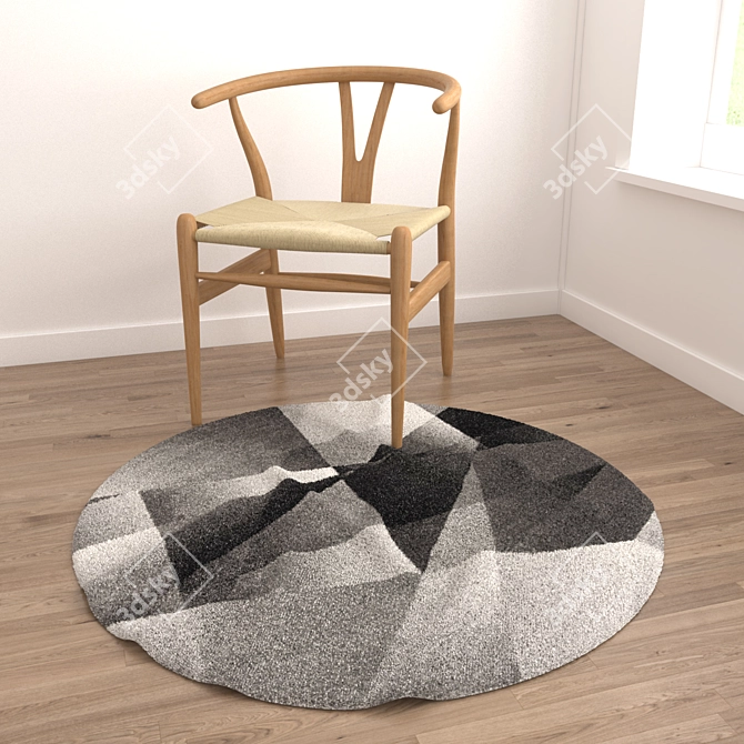 Round Carpets Set: 3D Variety Pack 3D model image 4