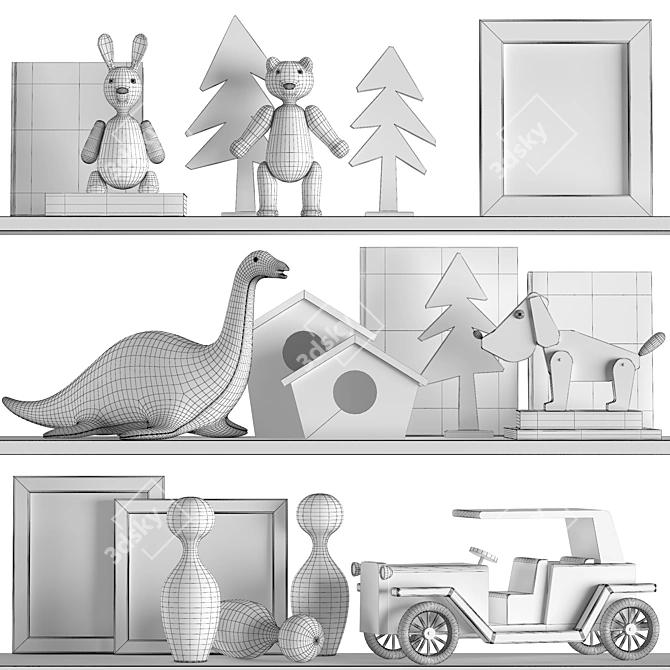 Adorable Nursery Decor Set 3D model image 4