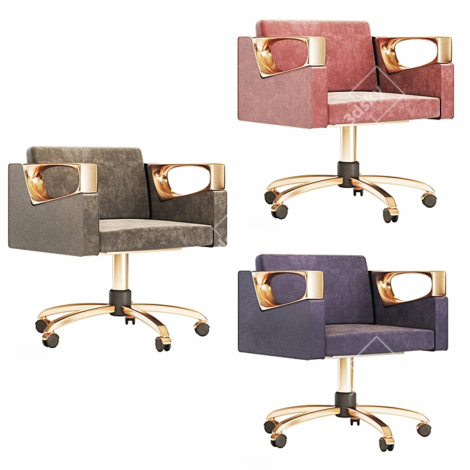 Sleek Office Armchair: Modern Design, High Quality 3D model image 2