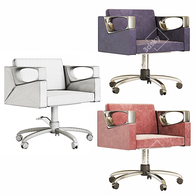 Sleek Office Armchair: Modern Design, High Quality 3D model image 3