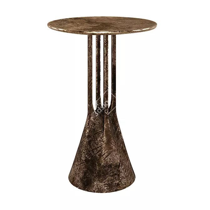 Sculptural Bronze TEE Side Table 3D model image 2