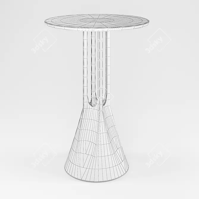 Sculptural Bronze TEE Side Table 3D model image 3