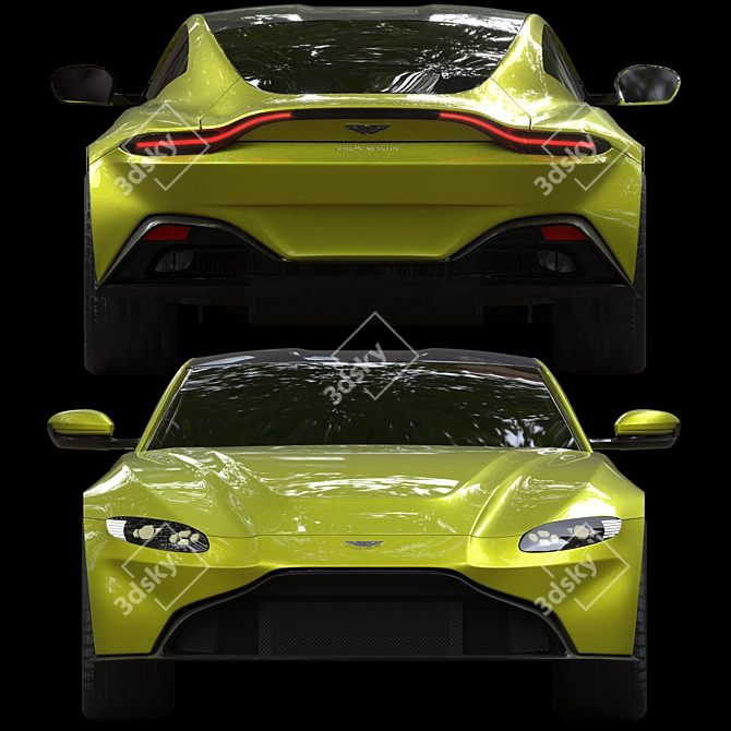 Sleek 2020 Aston Martin Vantage 3D model image 4