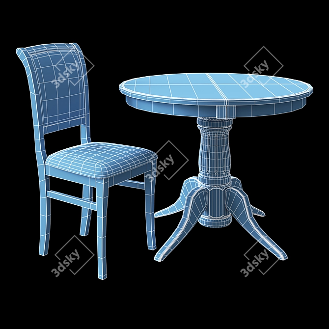 Elegant Levox Dining Set 3D model image 3