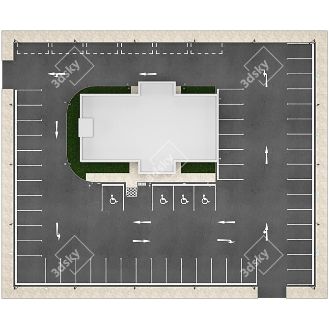 Green Oasis Parking 3D model image 1