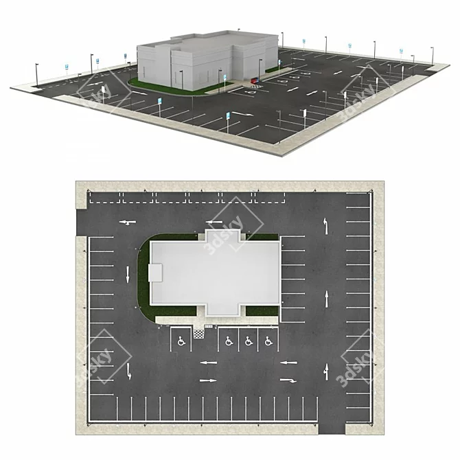 Green Oasis Parking 3D model image 5