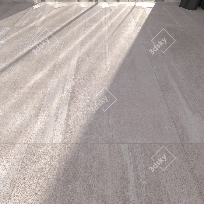 Hangar Ash Floor Tile 60x120: Multi-Texture, High-Definition 3D model image 1