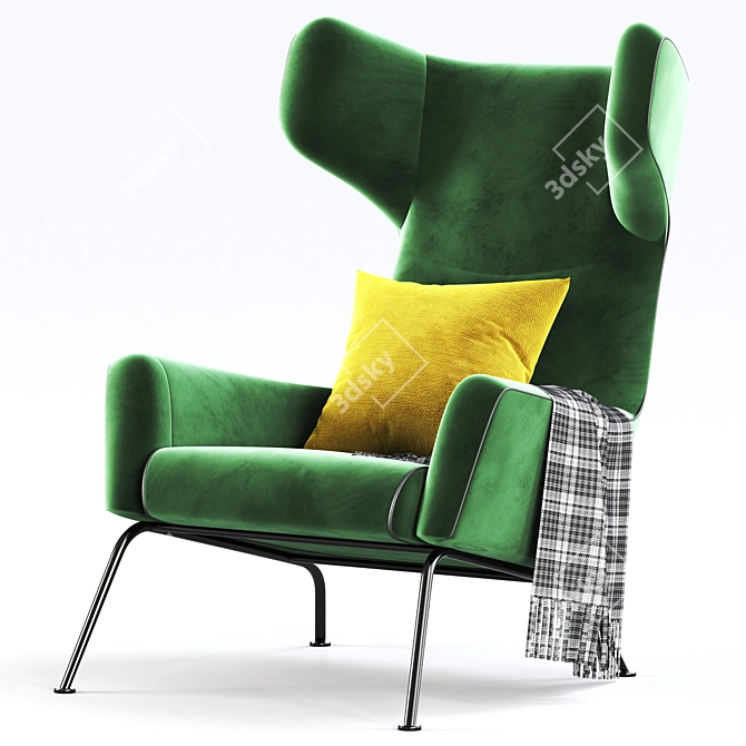 Havana Wing Chair: Stylish Comfort for Your Home 3D model image 1