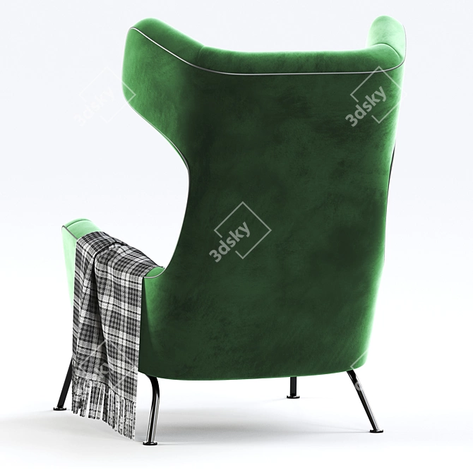 Havana Wing Chair: Stylish Comfort for Your Home 3D model image 4