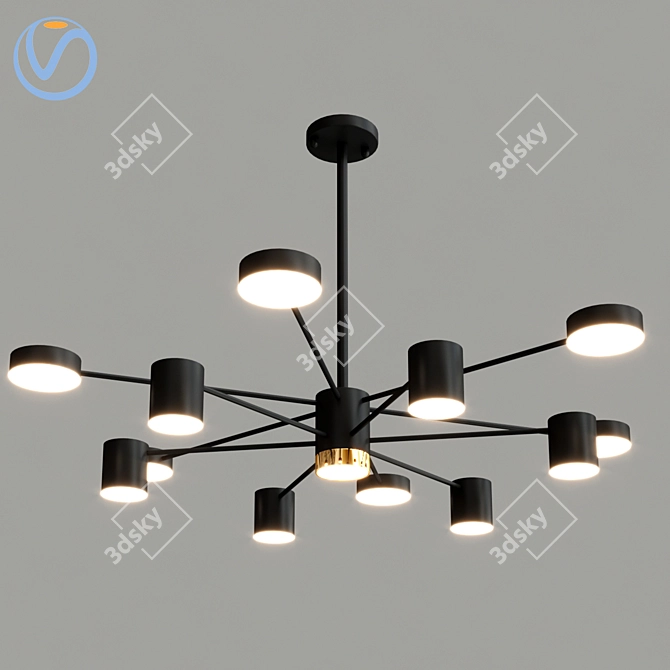 Modern Merill Pendant Lamp 104cm 3D model image 1