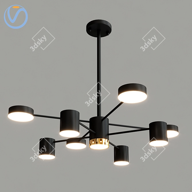 Modern Merill Pendant Lamp 104cm 3D model image 2