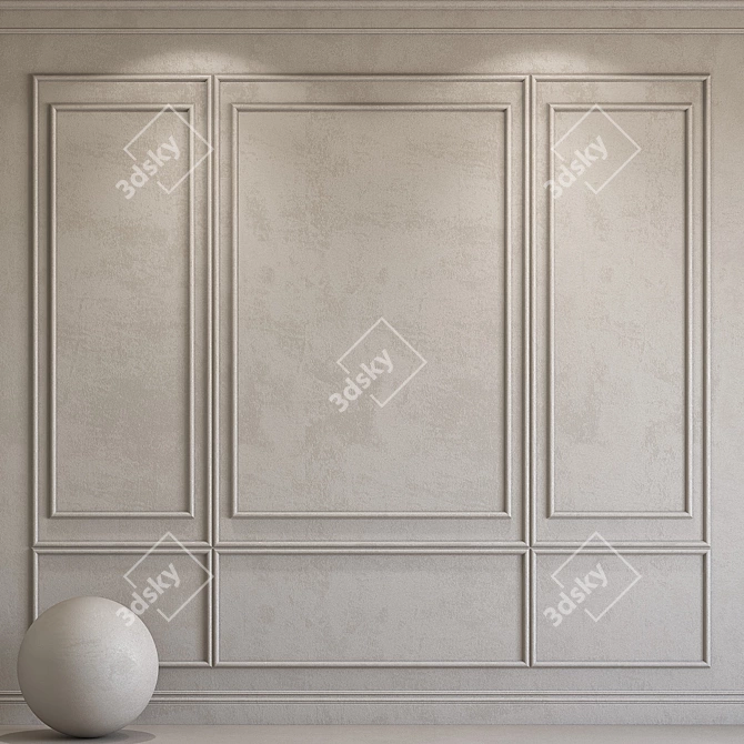 Silver Gray Decorative Plaster 3D model image 1