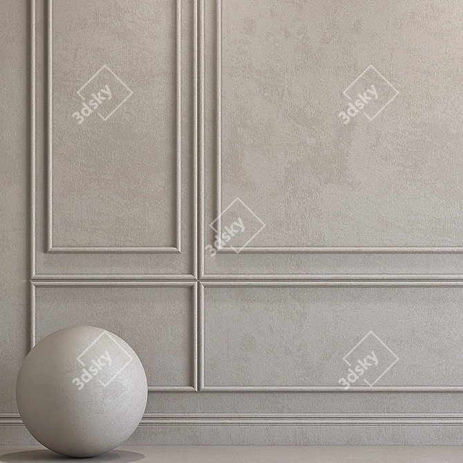 Silver Gray Decorative Plaster 3D model image 2