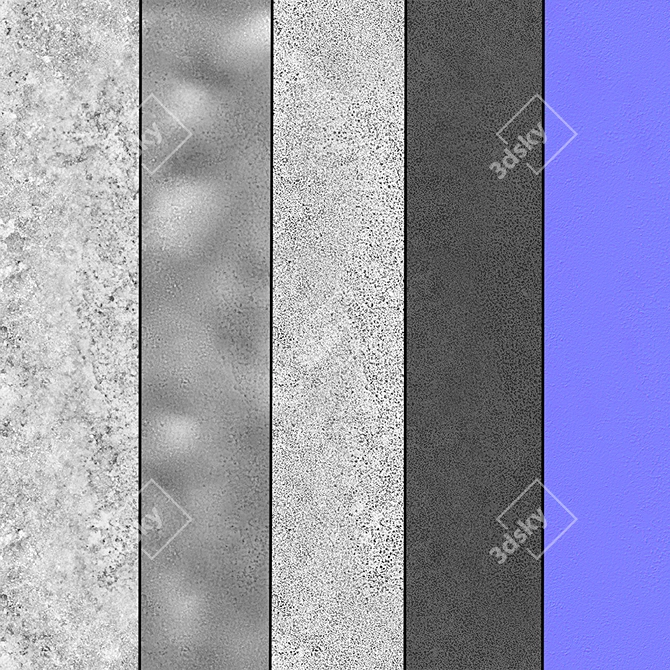 Seamless Decorative Plaster Texture 3D model image 5