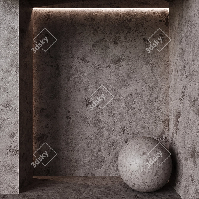 Elegant Plaster Texture Set 3D model image 3