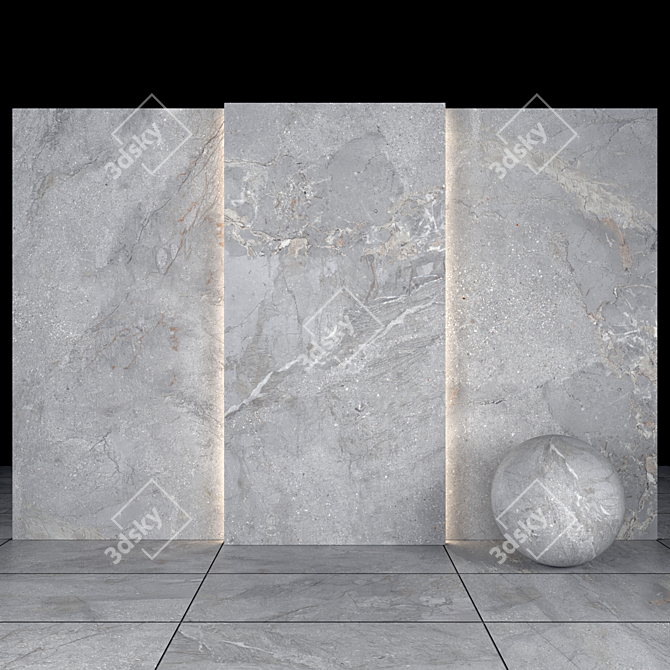 Manhattan Gray Stone 02: Versatile 7 Texture Tiles 3D model image 1