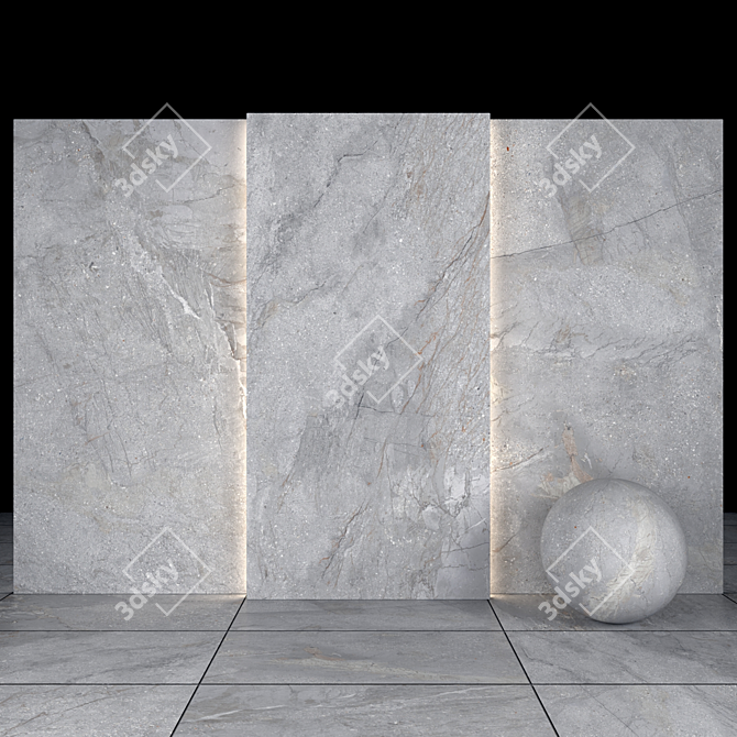 Manhattan Gray Stone 02: Versatile 7 Texture Tiles 3D model image 2