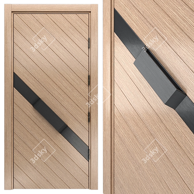 Angular Fusion Door 3D model image 1