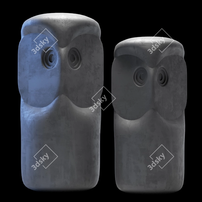 Quirky Owl Impression Model 3D model image 2