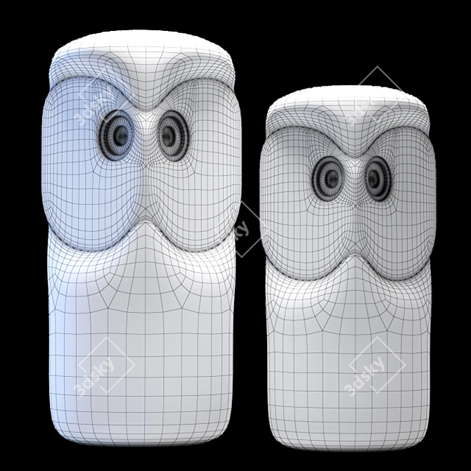 Quirky Owl Impression Model 3D model image 3