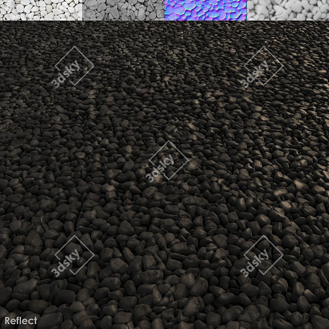 High-Quality Gravel Set for Detailed Rendering 3D model image 3