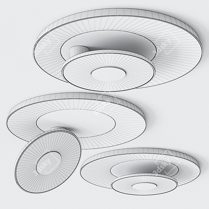 Scotty: Adjustable LED Ceiling Lamp 3D model image 2