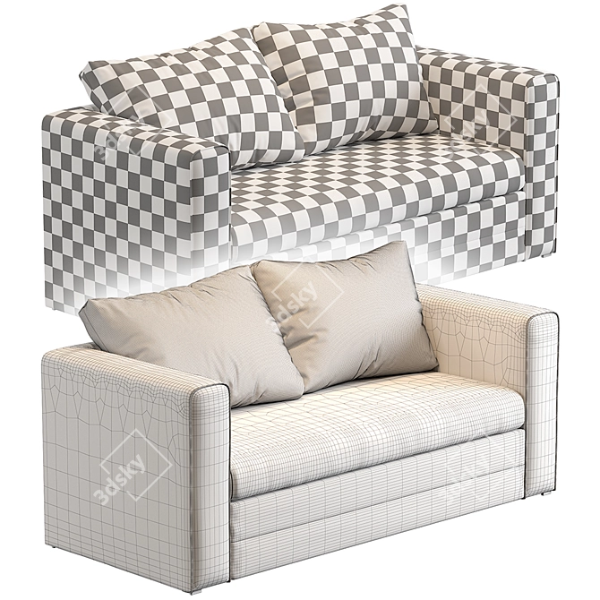 Jysk Skillebekk Sofa - Compact and Stylish Sleep Solution 3D model image 4