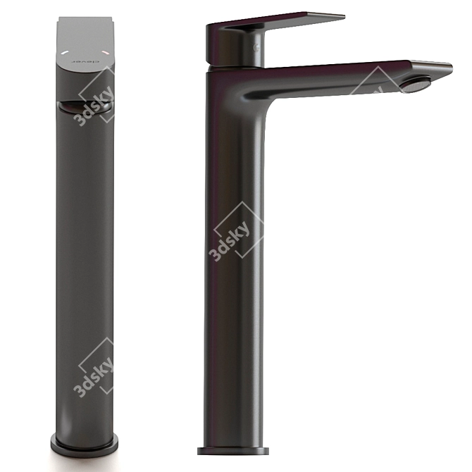 Clever Agora Xtreme 240: Stylish Black Basin Mixer 3D model image 2