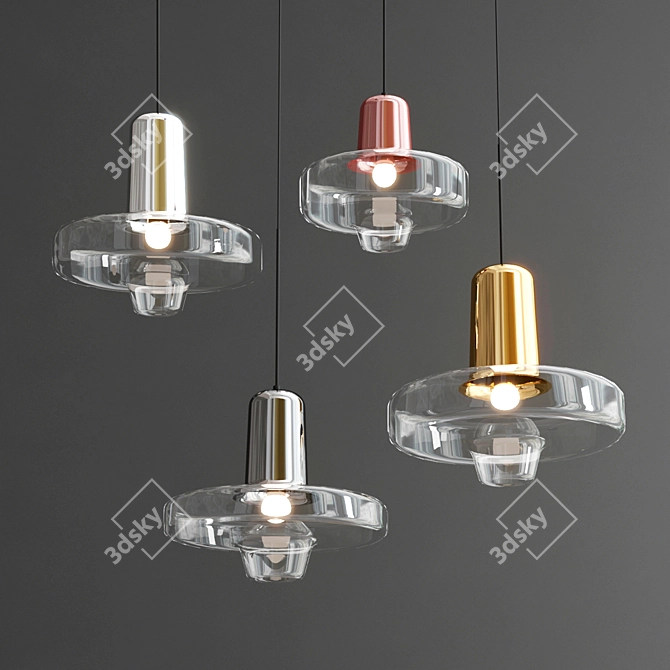 Dynamic Spin Pendant Light 3D model image 2