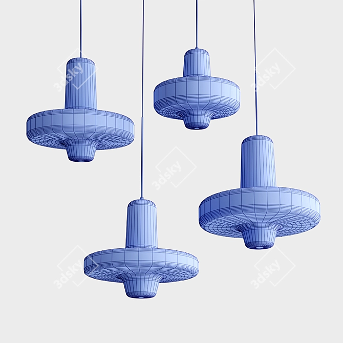 Dynamic Spin Pendant Light 3D model image 3