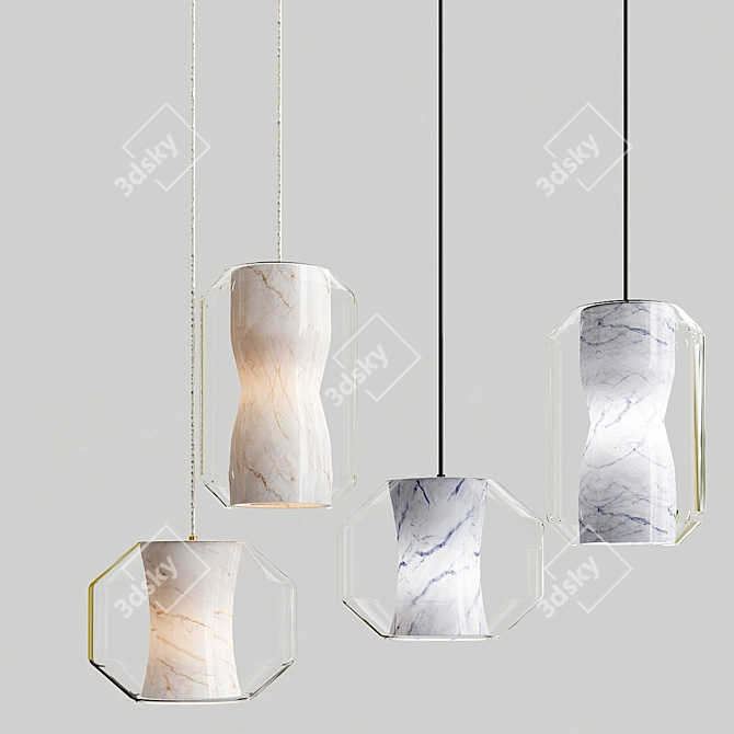 Elegant INIS Design Lamps 3D model image 1