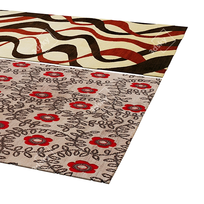 Premium Rug 207: Soft and Durable 3D model image 2