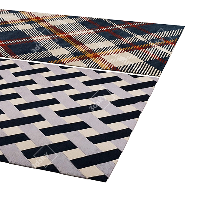 Stylish and Durable Rug 210 3D model image 2