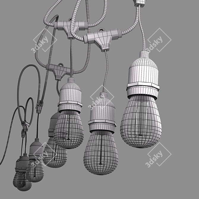 Adjustable Garland Belt Lights 3D model image 3