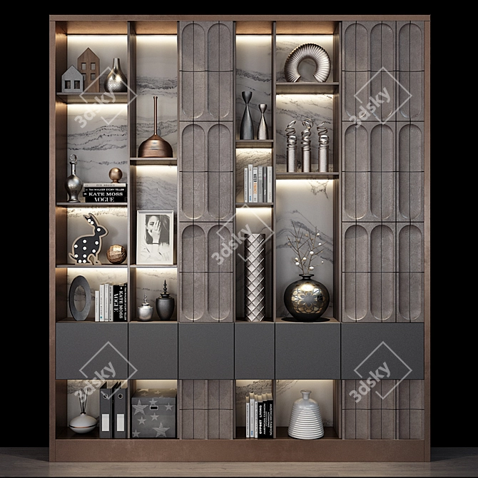 Stylish Storage Solution 3D model image 1