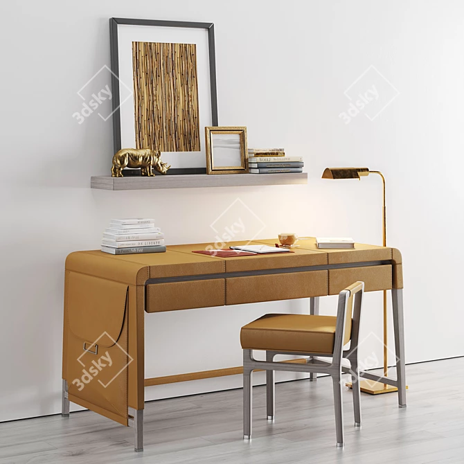 Modern Workplace Set 3D model image 6