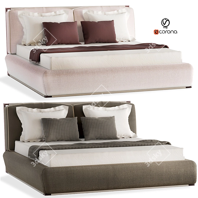 Giorgetti Adam Double Bed: Italian Elegance Comes Home 3D model image 1
