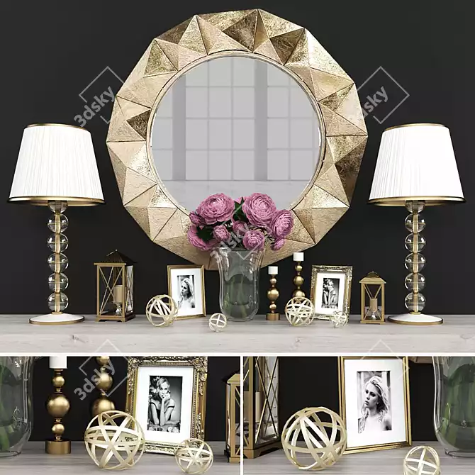 Elegant Decor Set 3D model image 1