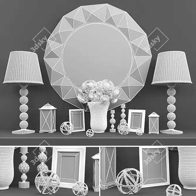 Elegant Decor Set 3D model image 3