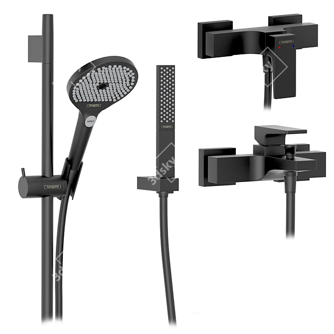 Title: Luxury Hansgrohe Rainfinity Bathroom Set 3D model image 2