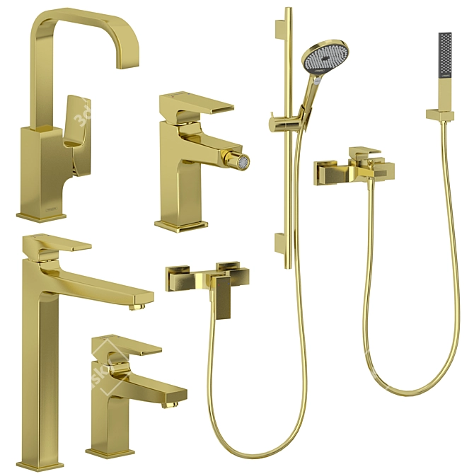 Title: Luxury Hansgrohe Rainfinity Bathroom Set 3D model image 4