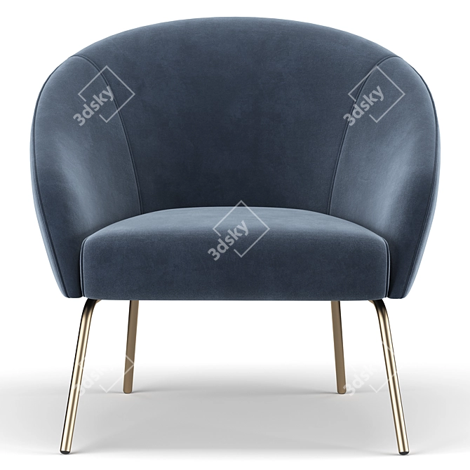 Hillside Accent Chair: Comfortably Chic 3D model image 3